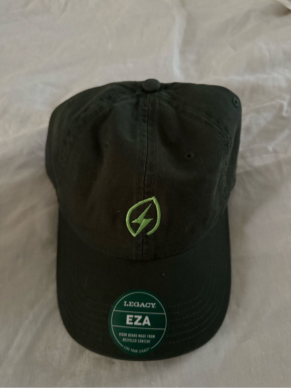 NWT Dark Green Well People Baseball Cap with Green Leaf/Bolt Embroidery